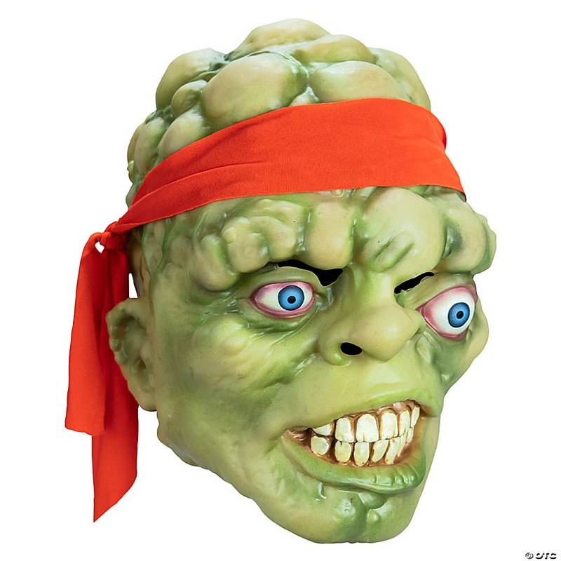 Adults Toxic Crusaders Glow-in-the-Dark Toxie Vinyl Overhead Mask - One Size