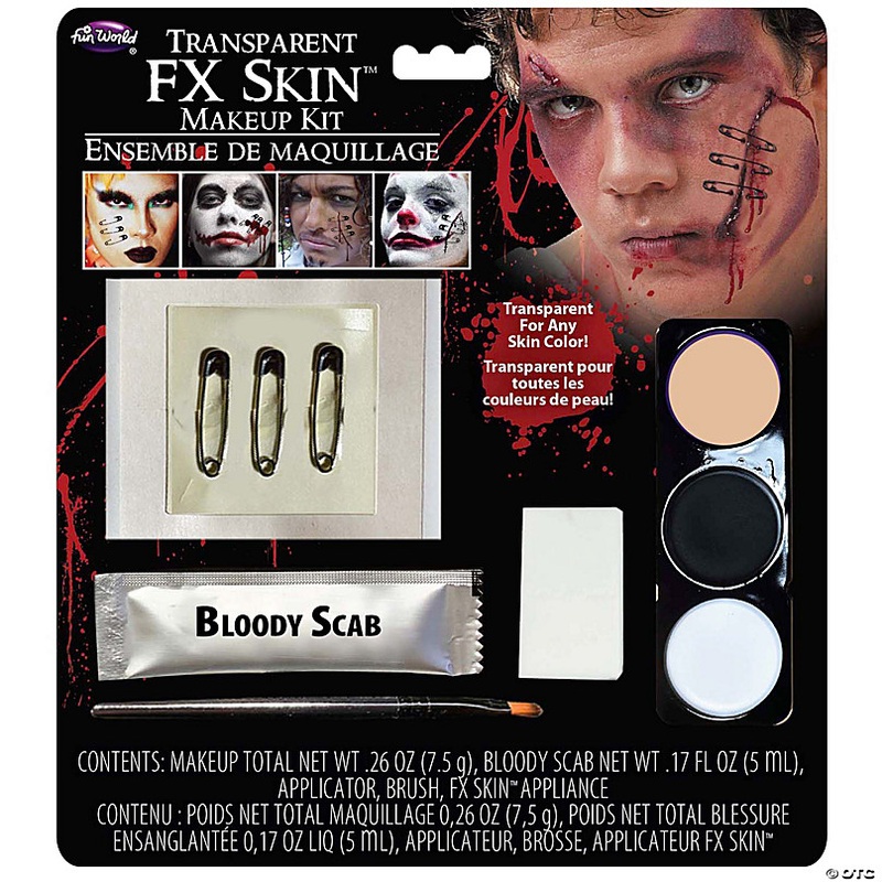 Pins Prosthetic Transparent FX Appliance Makeup Kit