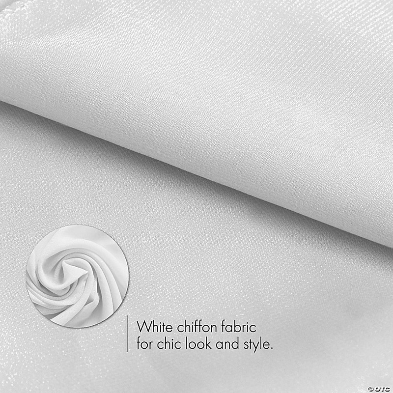 Skeleteen Chiffon Head Neck Scarf - White Classic Retro Sheer Square Head Scarves Handkerchiefs Handbag Ties for Women and Girls