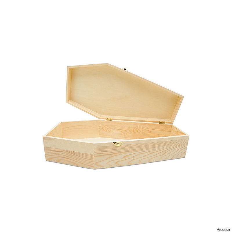 Woodpeckers Crafts, DIY Unfinished Wood 18 Coffin, Pack of 2