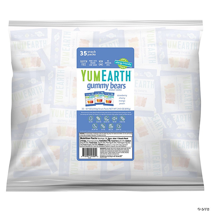 24.5 oz. YumEarth Organic Gummy Bears Snack Packs - 35 Pc.