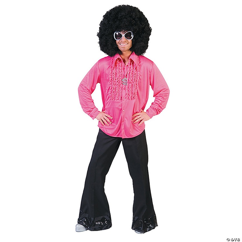 Adults Pink Saturday Night Large Shirt