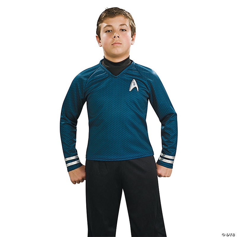 Boy's Deluxe Blue Star Trek Uniform Costume - Medium