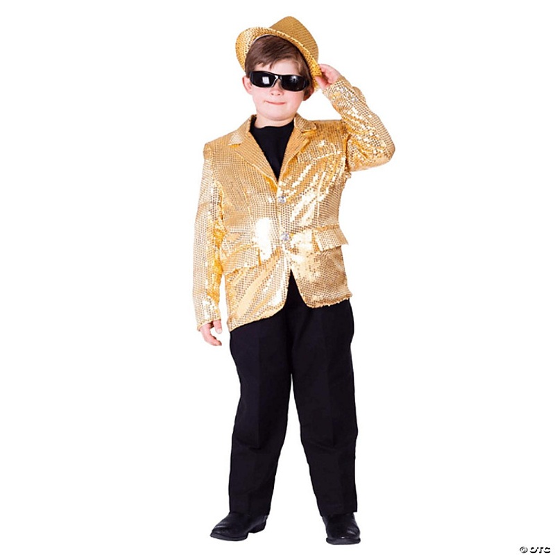 Gold Sequin Jacket - Kids L