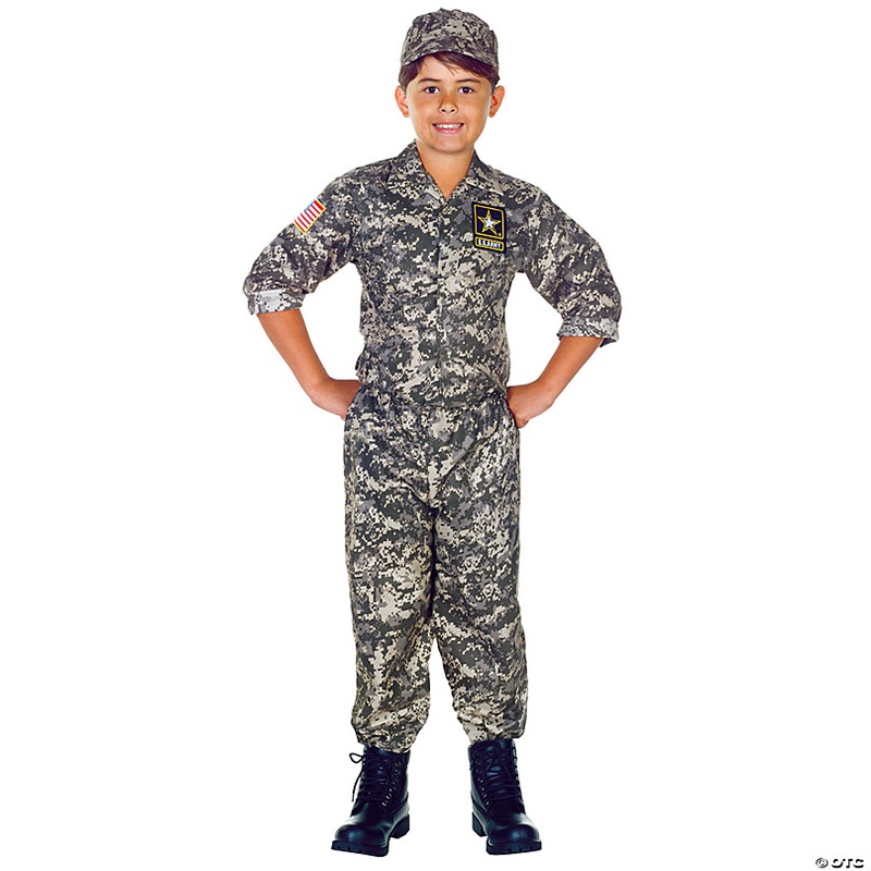 Kids Camouflage Soldier Costume - Small