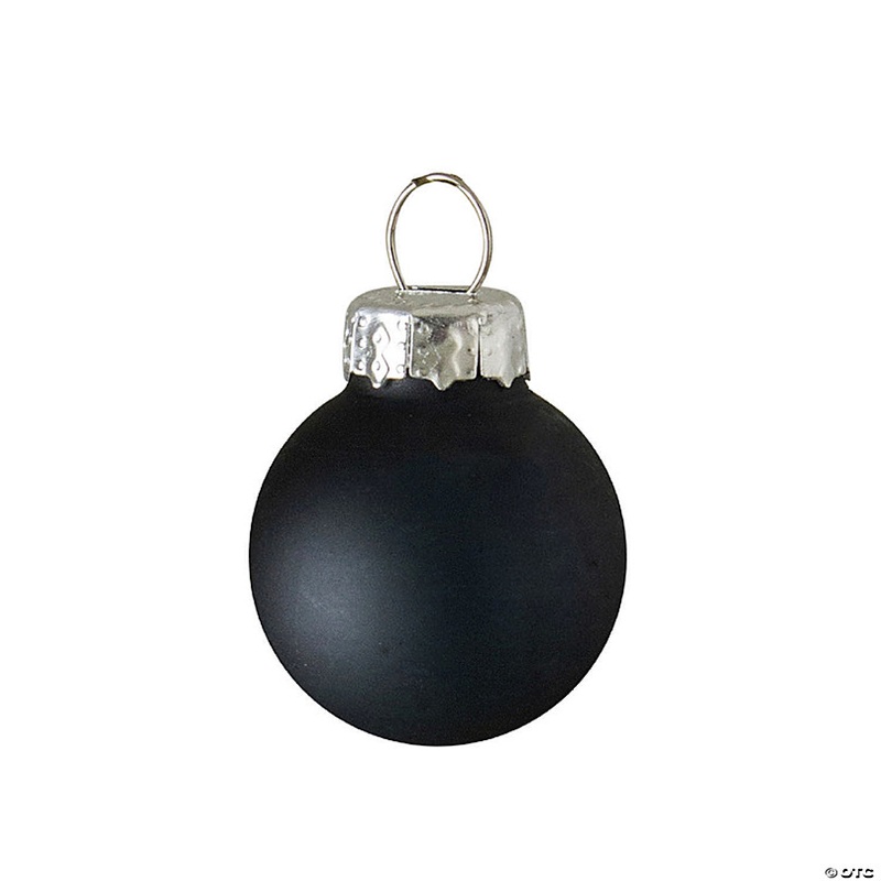 Northlight 9ct Shiny and Matte Black Glass Ball Christmas Ornaments 2.5 (65mm)