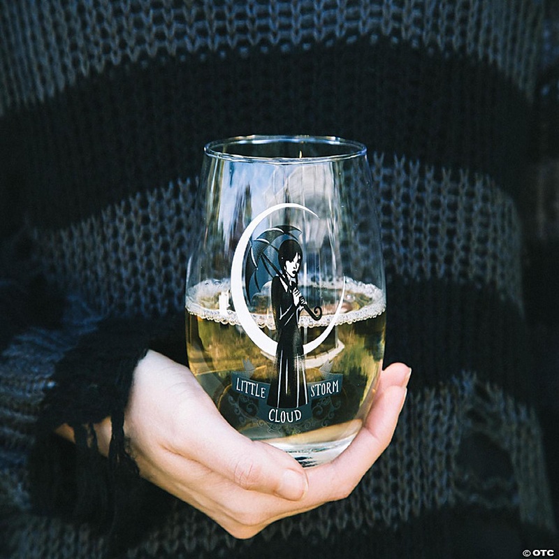 Addams Family Wednesday Little Storm Cloud Stemless Wine Glass  20 Ounces