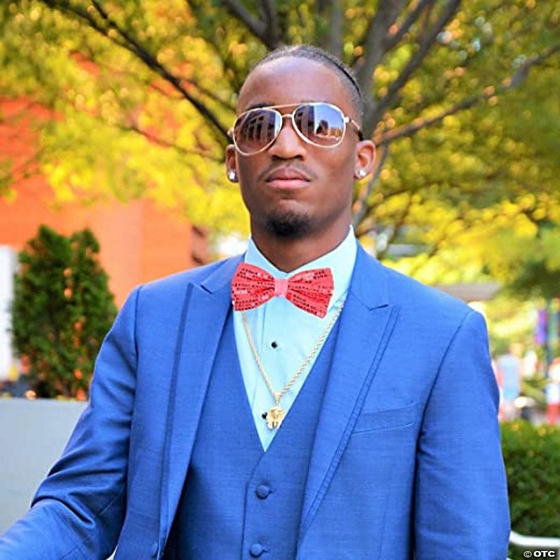 Boxed Gifts Hotpink 2.5 Men's  Sparkle Bow Ties