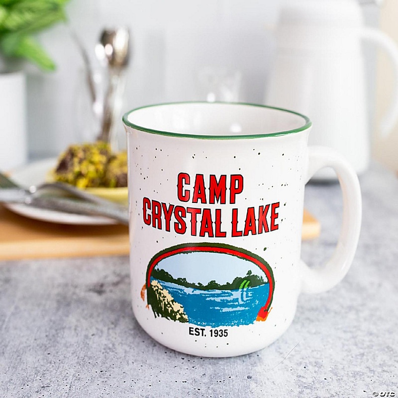 Friday the 13th Crystal Lake Ceramic Camper Mug  Holds 20 Ounces