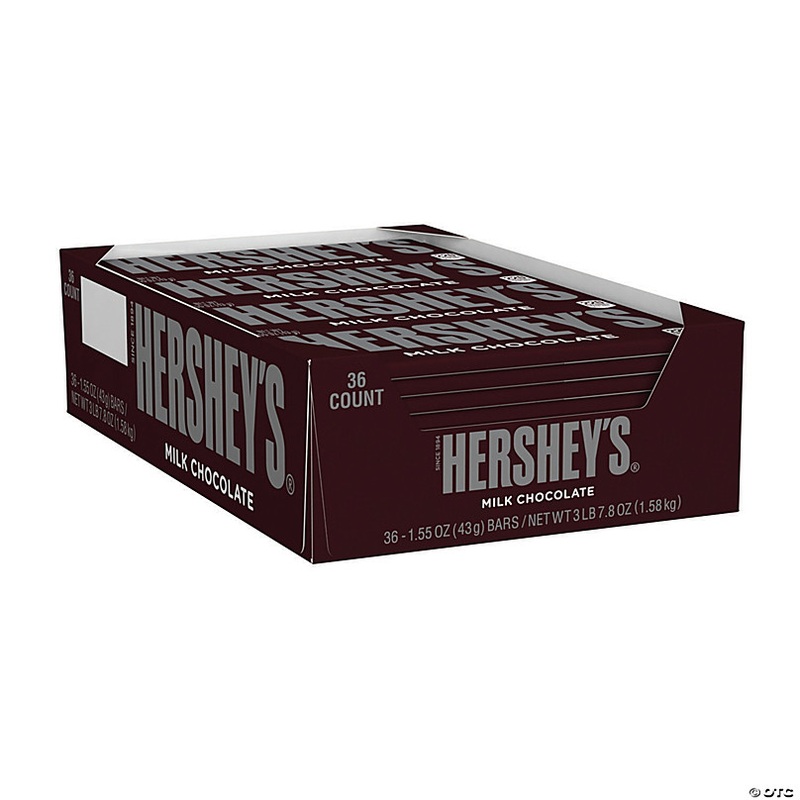 HERSHEY'S Full Size Milk Chocolate Bar, 1.55 oz, 36 Count