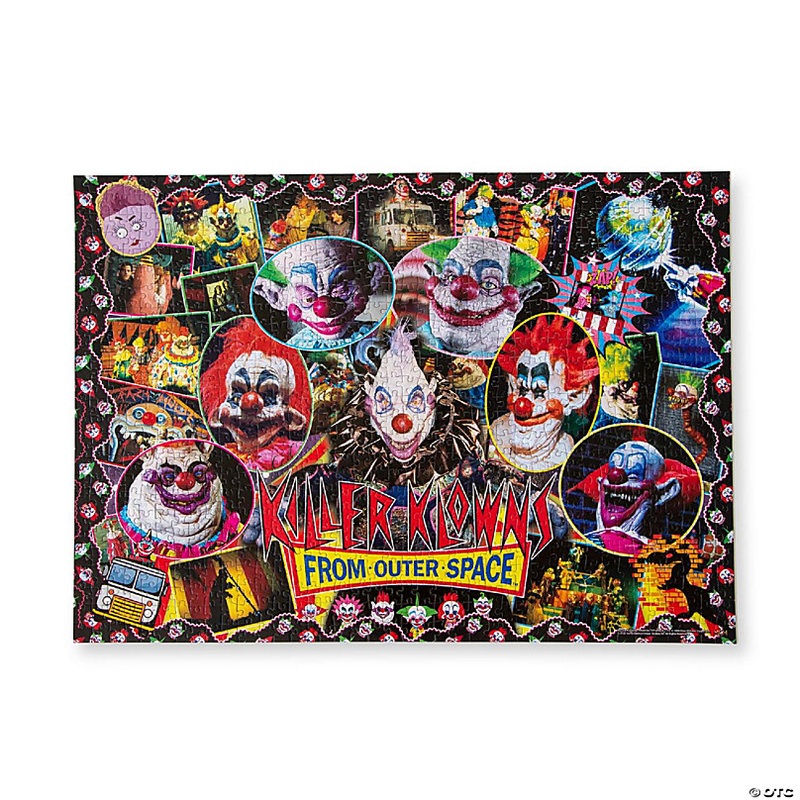 Killer Klowns From Outer Space Kollage B 1000-Piece Jigsaw Puzzle For Adults  28 x 20 Inches