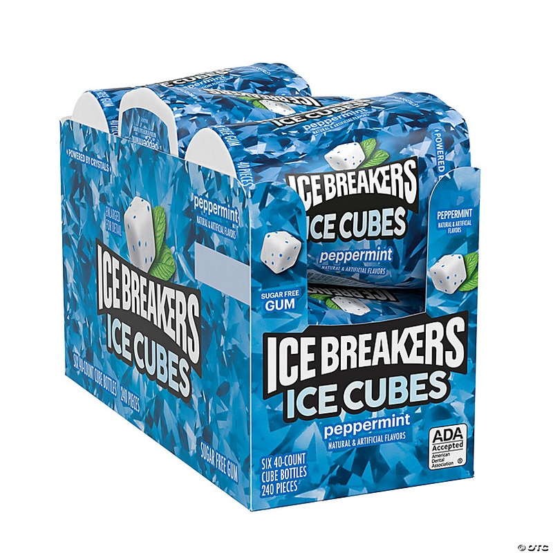 19.44 oz. Ice Breakers Ice Cubes Peppermint Flavored Gum - 6 Pc.