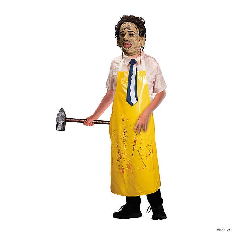 Kids The Texas Chainsaw Massacre Leatherface Mask & Costume Set - Large
