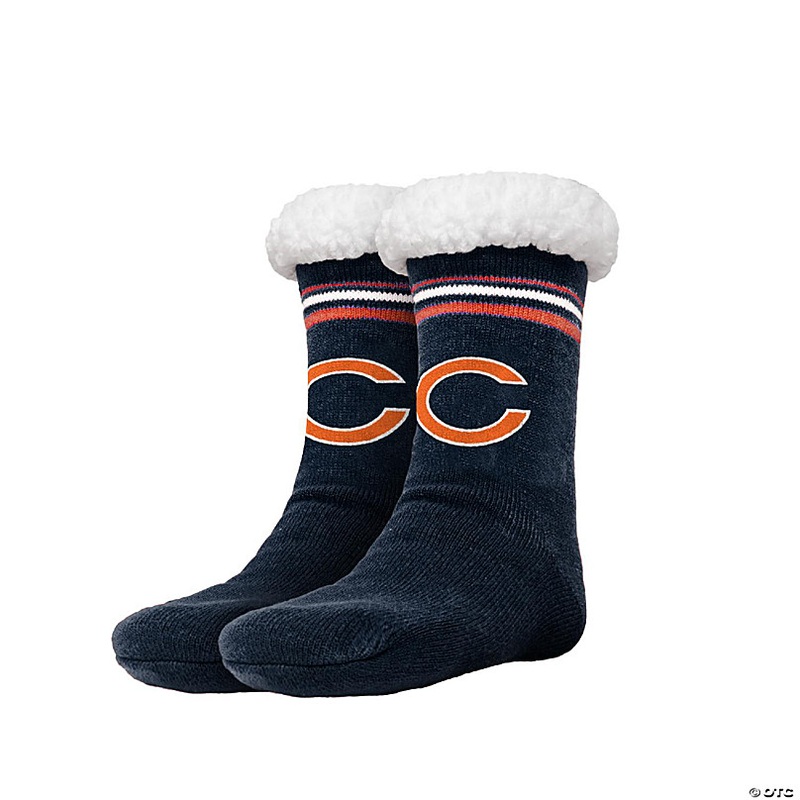 NFL Footy Sherpa Sock Slippers - Chicago Bears (Women's 6-10)