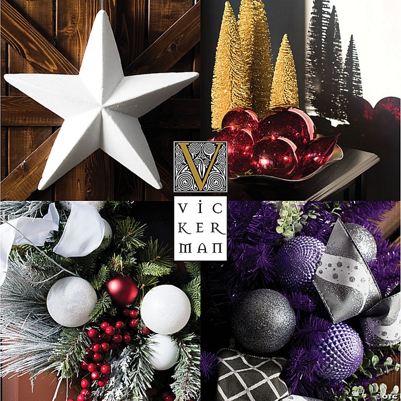 Vickerman Shatterproof 4 Black Orange Round Christmas Ornament, 4 per bag