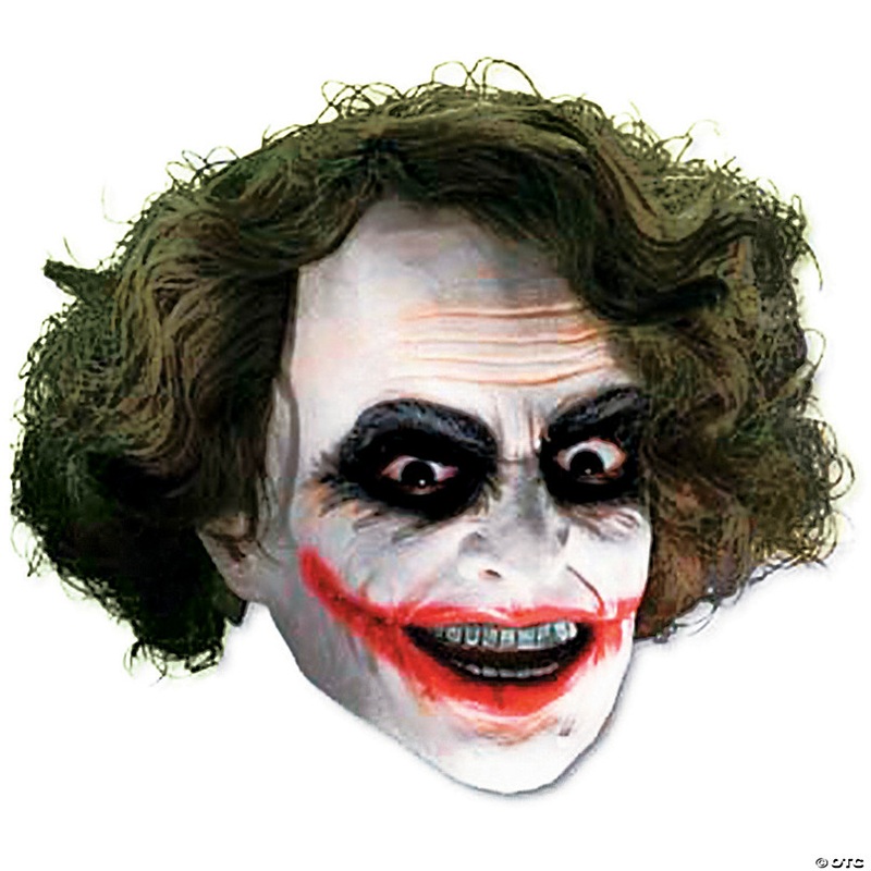 Vinyl 3/4 Joker Mask with Hair