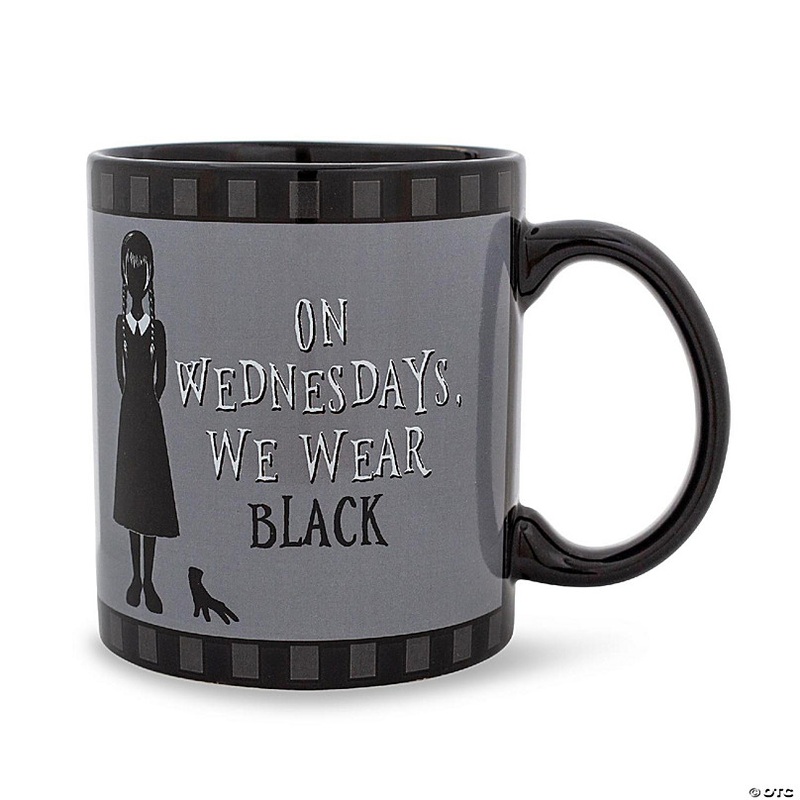 Addams Family Wednesday On Wednesdays, We Wear Black 20-Ounce Ceramic Mug
