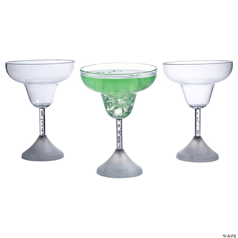 Light-Up Reusable Plastic Margarita Glasses - 6 Ct.