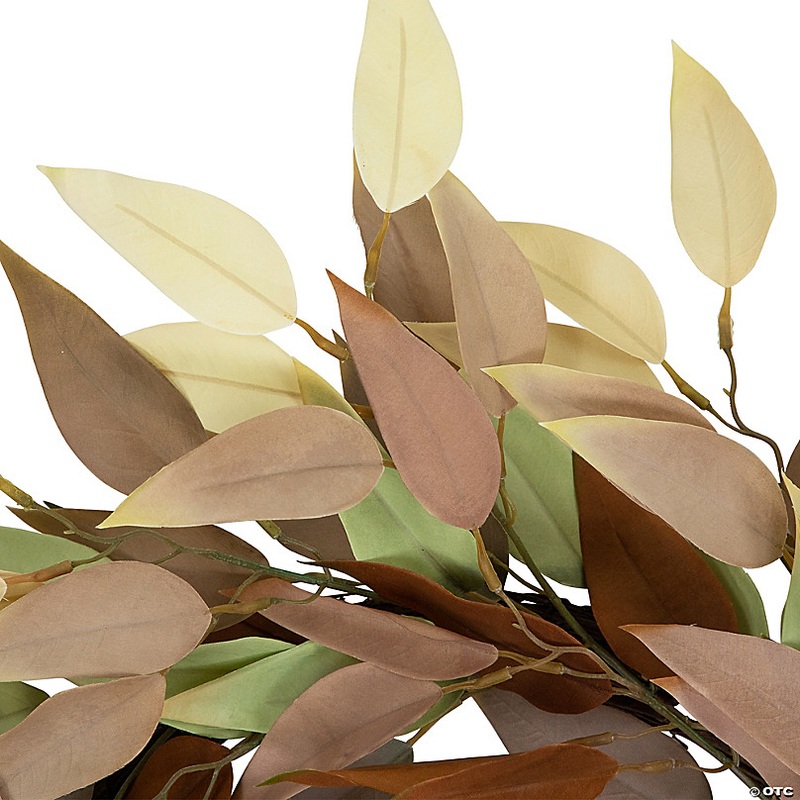 Northlight 22 Buttery Neutral Fall Colored Leaves Artificial Autumn Harvest Wreath - Unlit