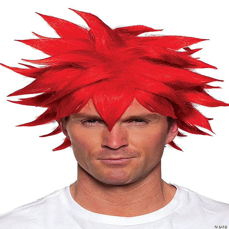 Spiky One Size Adult Costume Crunchyroll Anime Wig  Red