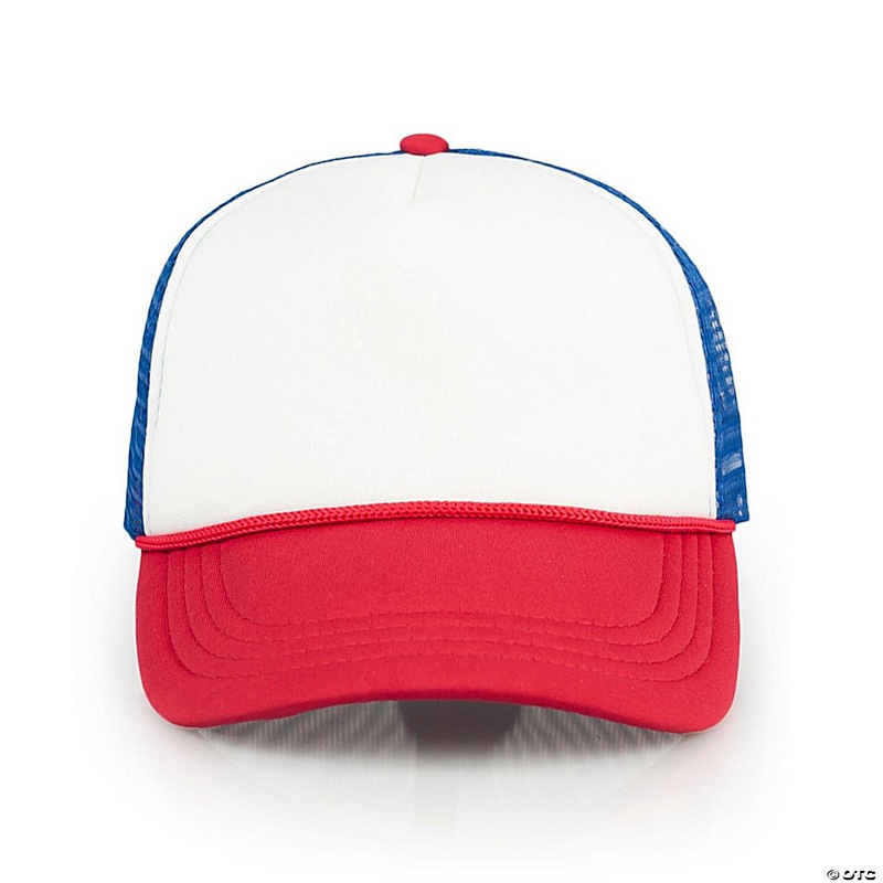 Stranger Things Mesh Red White & Blue Vintage Mesh Trucker Cap