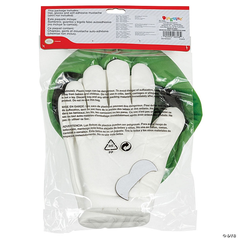 Adults Elevated Super Mario Bros Luigi Costume Accessory Kit