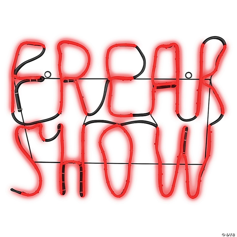 Glowing Neon LED Freak Show Light Up Sign