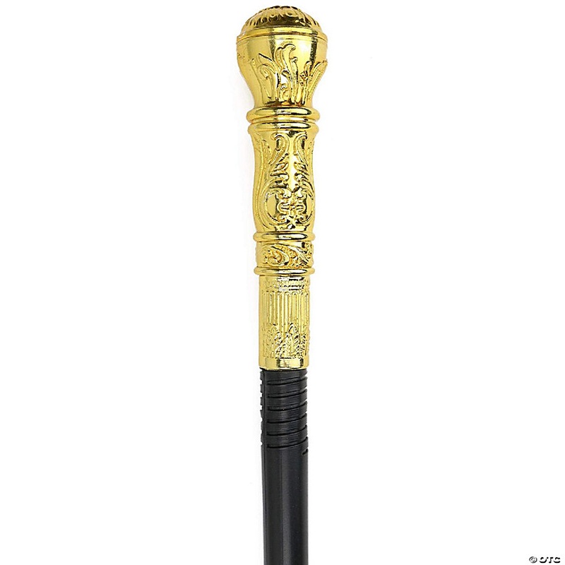 Gold Costume Walking Cane Elegant Prop Stick Dress Canes Costume Accessories for Adults and Kids