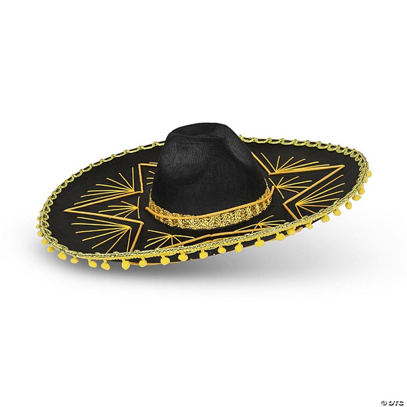 Gold Mexican Sombrero Hat - Kids