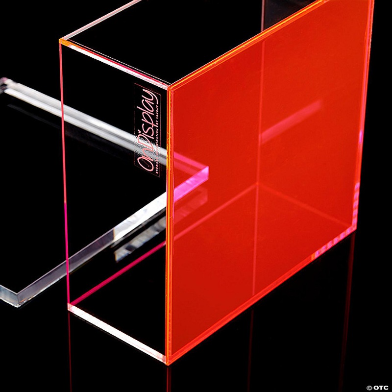 OnDisplay Electric Neon Luxe Clear Acrylic Storage Treasure Box - Medium