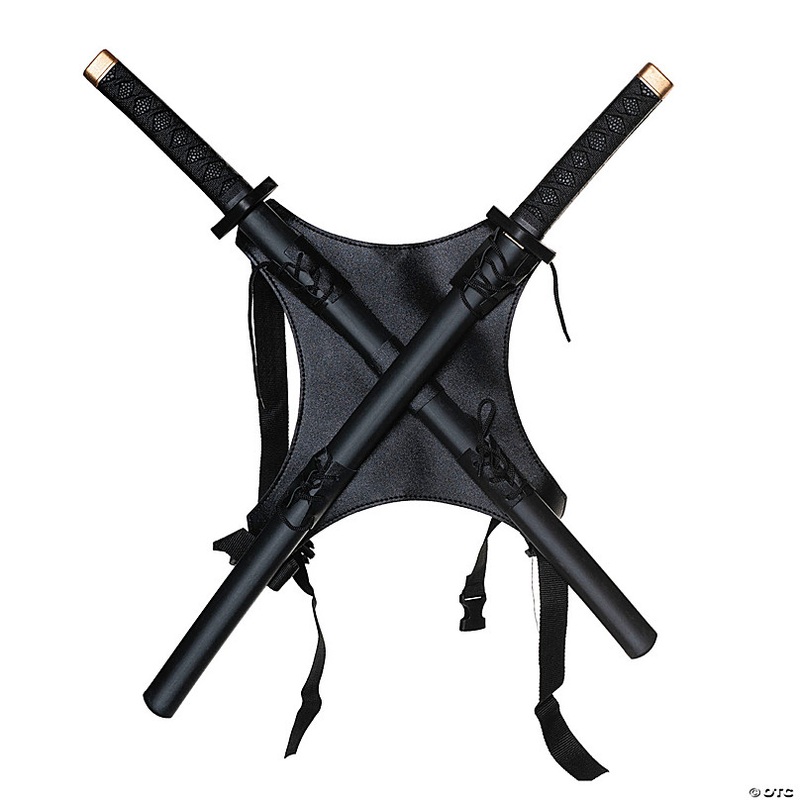 Adults Classic Ninja Backpack with 30 Katanas Costume Accessory