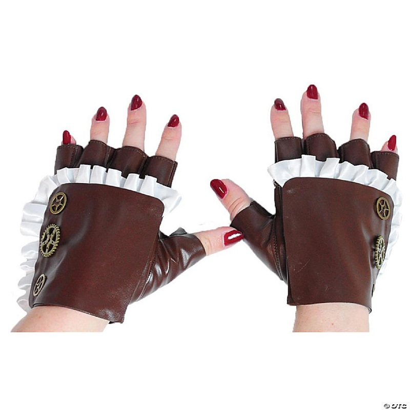 Gloves with Ruffle & Gears - One Size