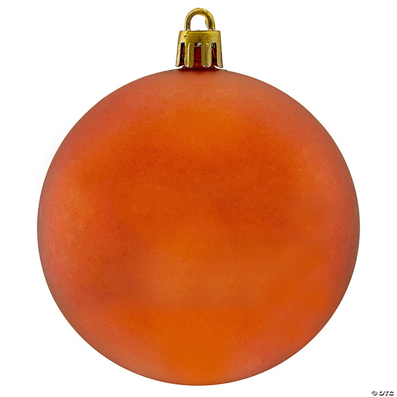 Northlight 32ct Orange Shatterproof Matte Christmas Ball Ornaments 3.25 (80mm)
