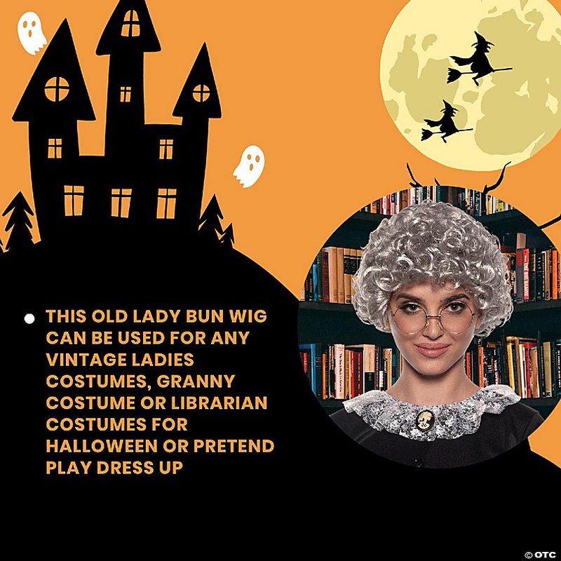 Old Lady Curls Adult Costume Wig