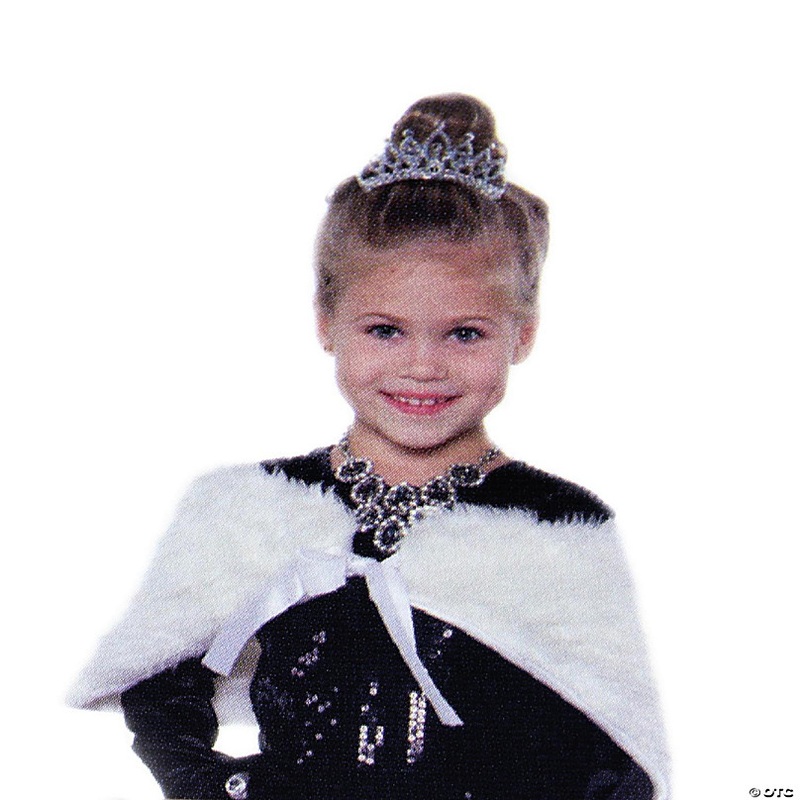White Faux Fur Wrap Child Costume Accessory  One Size