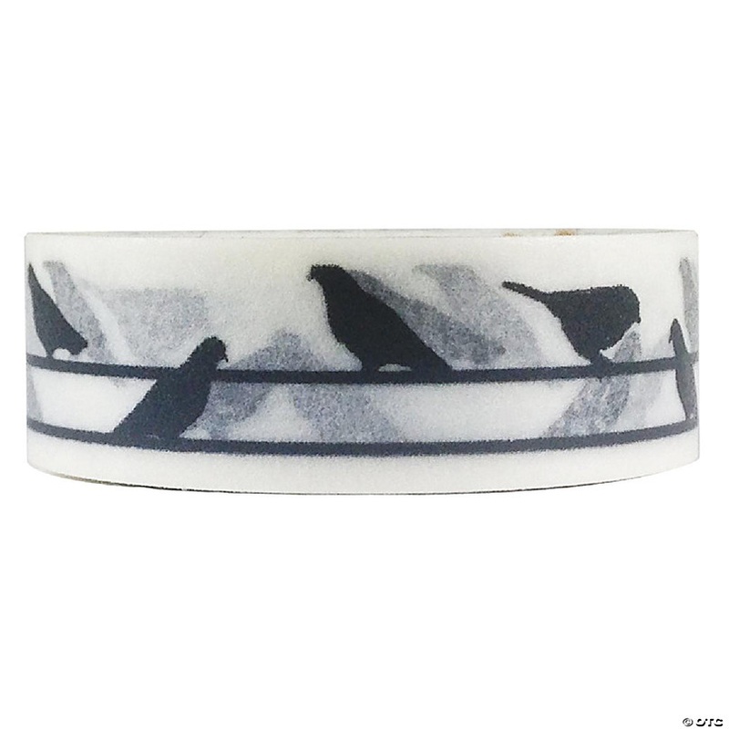 Wrapables Floral & Nature Washi Masking Tape, Bird on a Wire