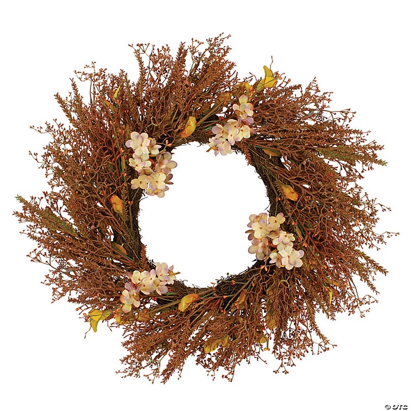 Northlight 32 Brown Fall Grass Autumn Harvest Artificial Wreath - Unlit