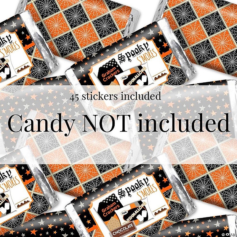 AmandaCreation Spooky S'more Mini Candybar Wrappers 45pcs