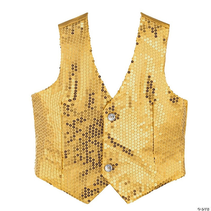 Gold Sequin Vest - Adults XL
