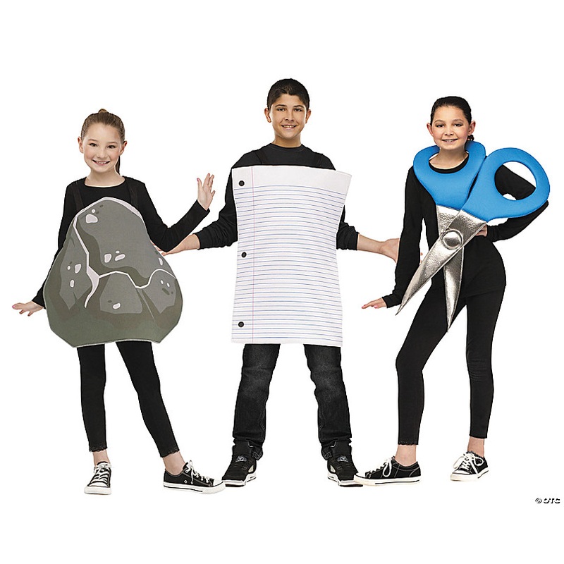 Kids Rock, Paper, Scissors Group Costumes