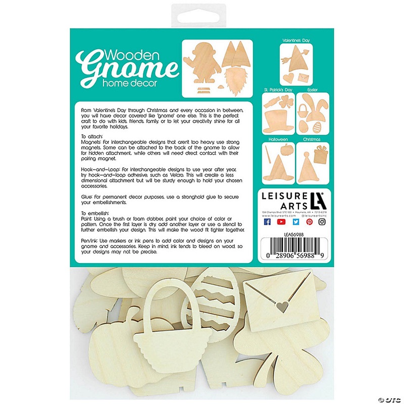 Leisure Arts Wood Gnome Kit - Celebrate The Holidays, Boy Gnome