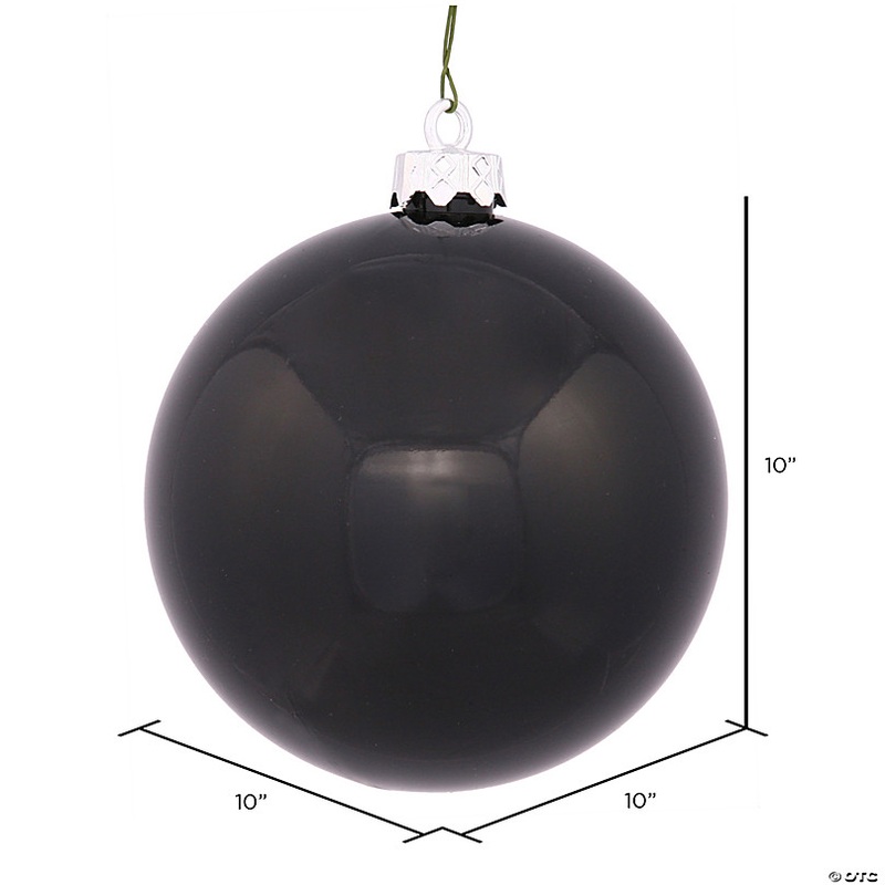 Vickerman 10 Black Shiny Ball Ornament