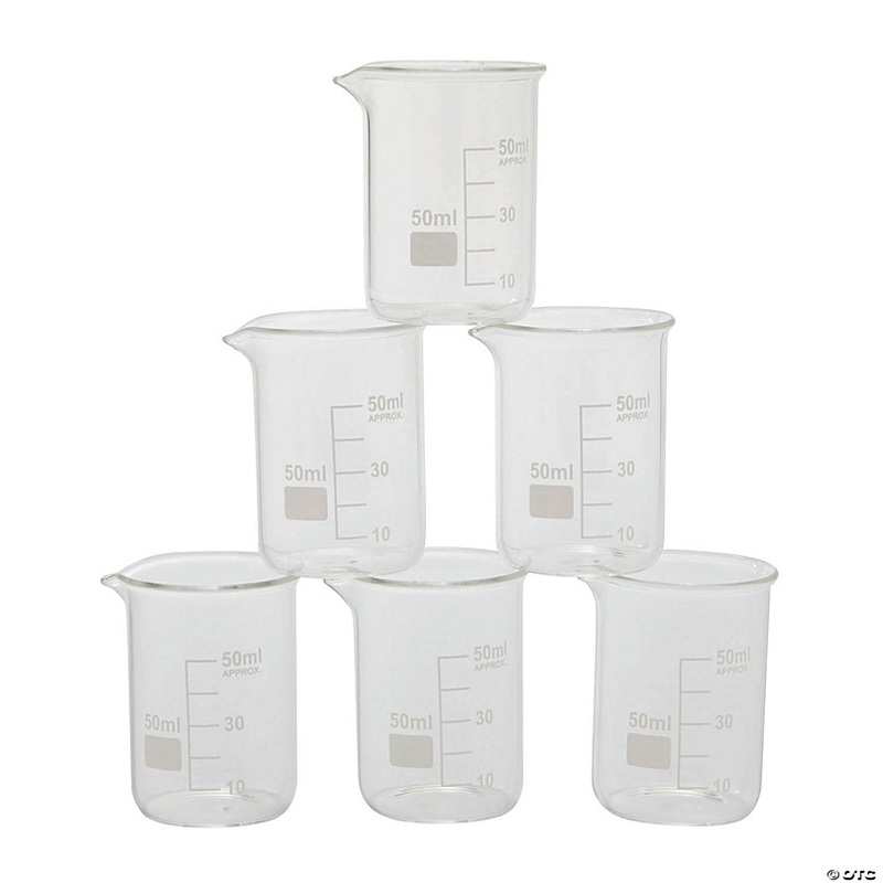 1 1/2 oz. Beaker Reusable Glass Shot Glasses - 6 Ct.