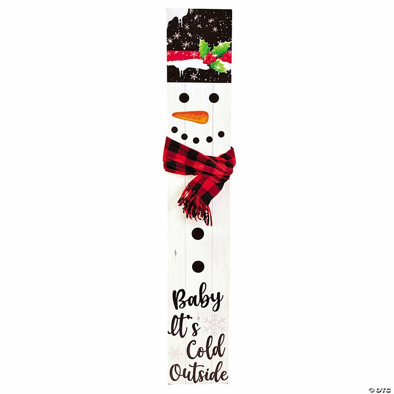 4 Ft. Baby it's Cold Outside Snowman Porch Sign
