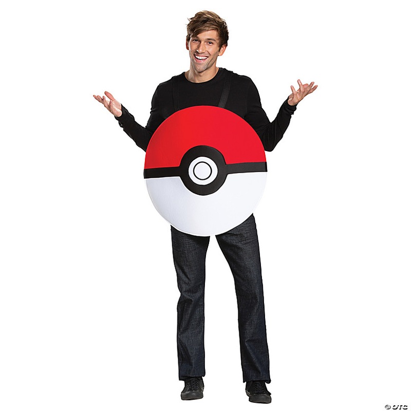 Adults Classic Pokmon Pok Ball Costume - One Size