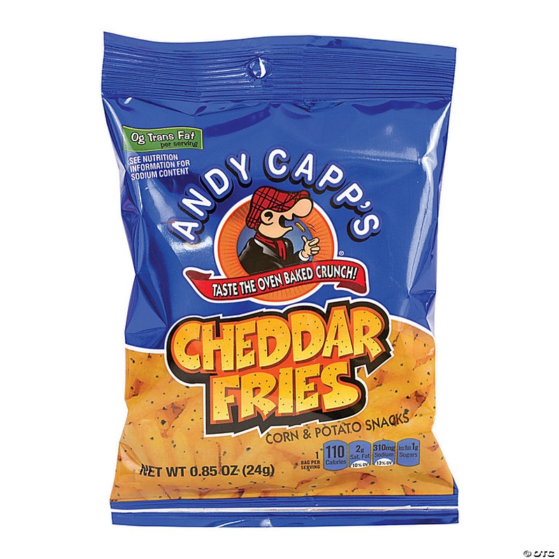Andy Capps Cheddar Fries, 0.85 oz, 72 Count