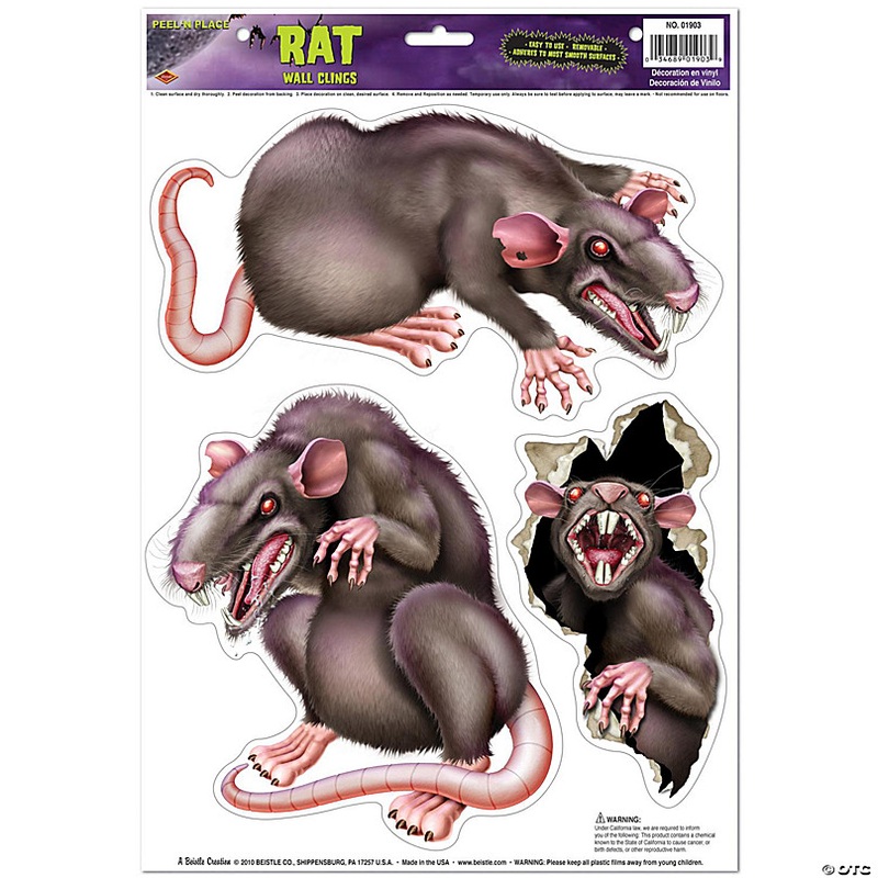 Beistle - Rats Peel 'N Place - 12 Pack