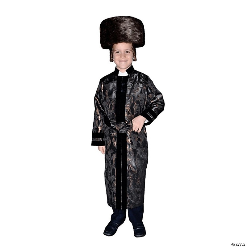 Black Rabbi Coat - Kids L