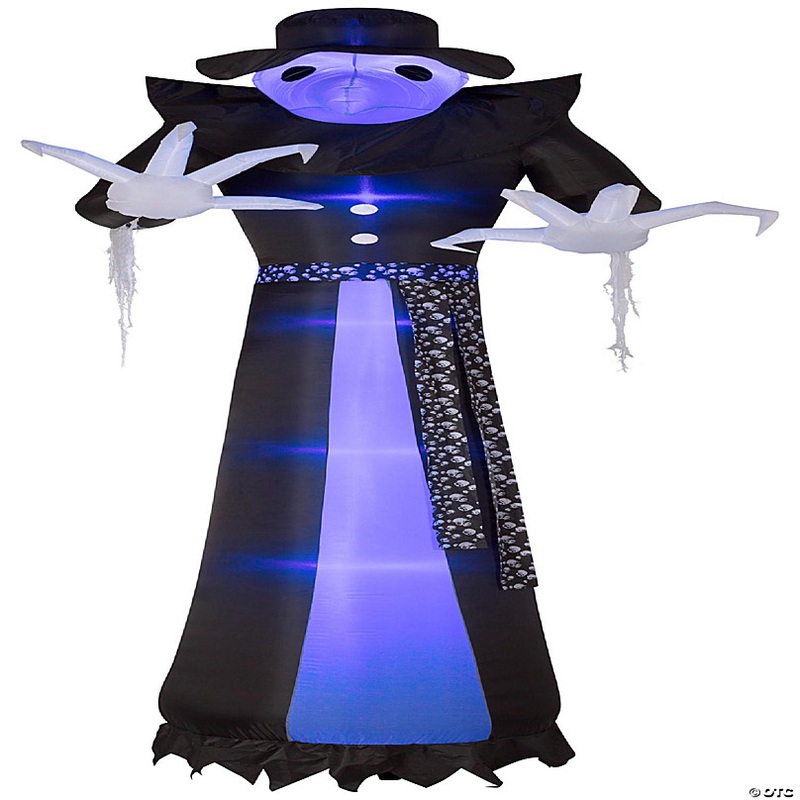 Gemmy Lightshow Airblown ShortCircuit Victorian Reaper Giant (Black Light)   12 ft Tall  black