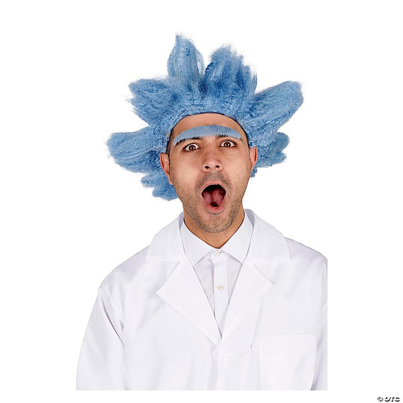 Mad Scientist Adult Costume Wig with Unibrow  One Size